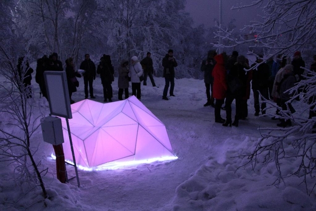 Мурманские студенты украсили город световыми инсталляциями